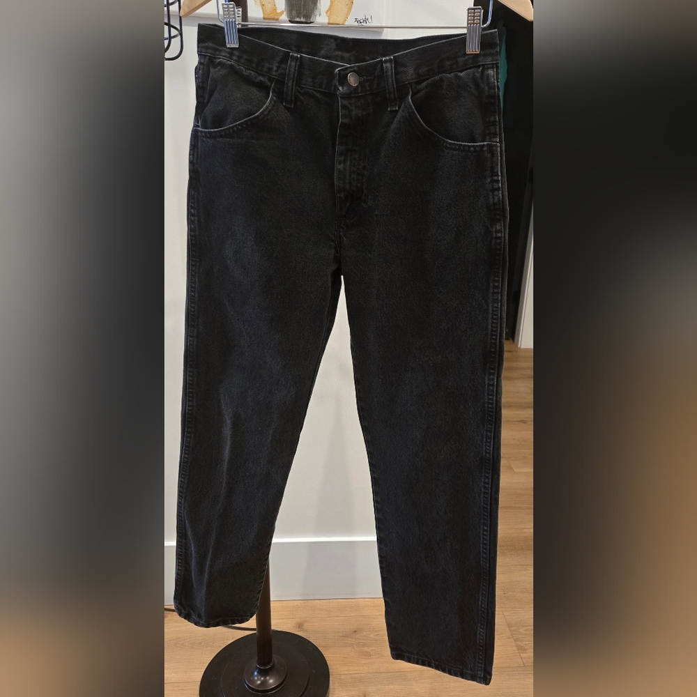 Rustler Men's Black Straight Jeans